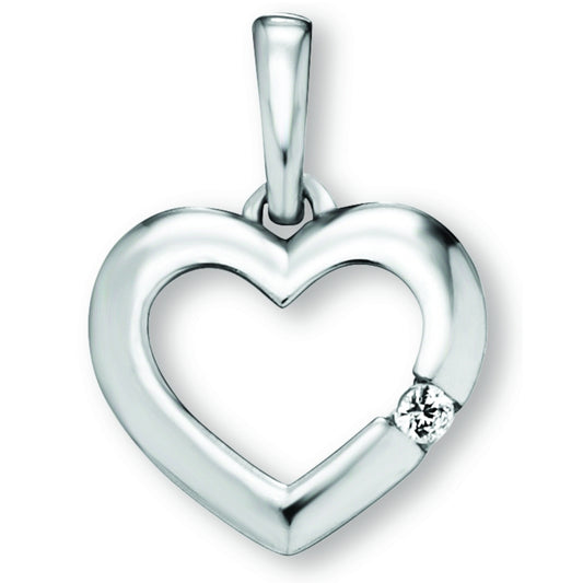 One Element  Zirkonia Herz Herz Anhänger aus 925 Silber
