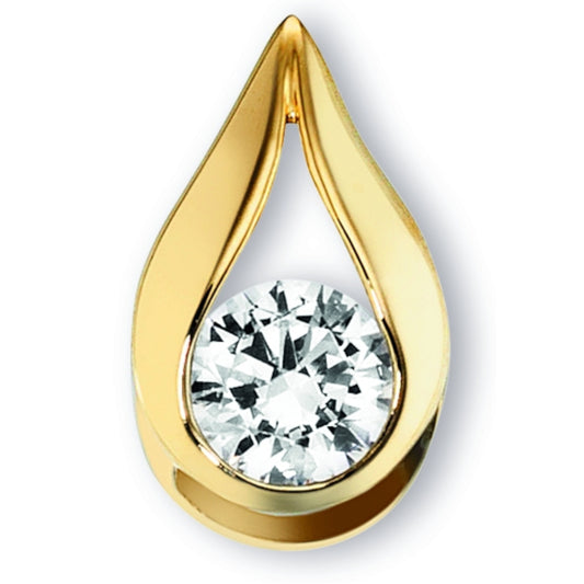 Zirkonia Anhänger aus 333 Gelbgold