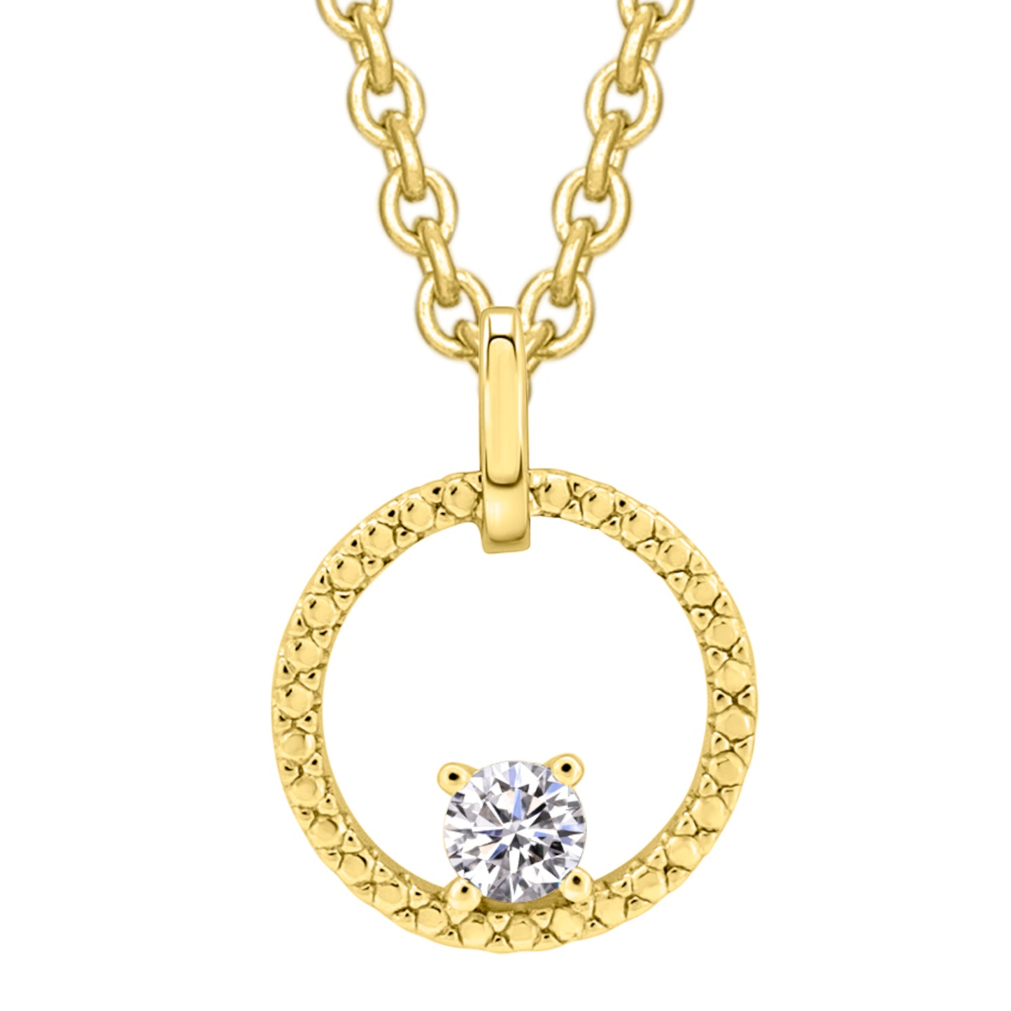 Zirkonia Anhänger aus 333 Gelbgold