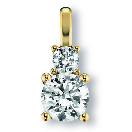 Zirkonia Anhänger aus 333 Gelbgold