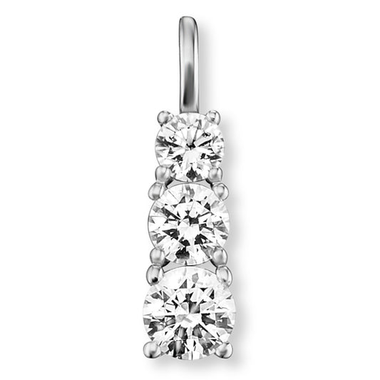 One Element  Zirkonia Anhänger aus 333 Weißgold