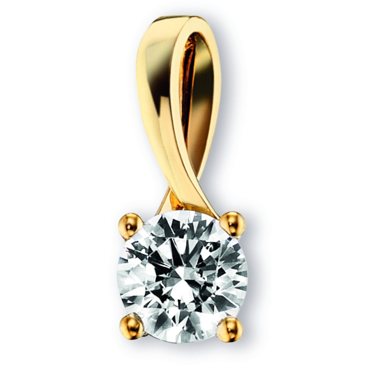 Zirkonia Anhänger aus 333 Gelbgold