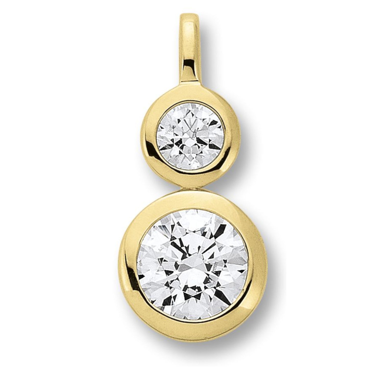 Zirkonia Anhänger aus 333 Gelbgold