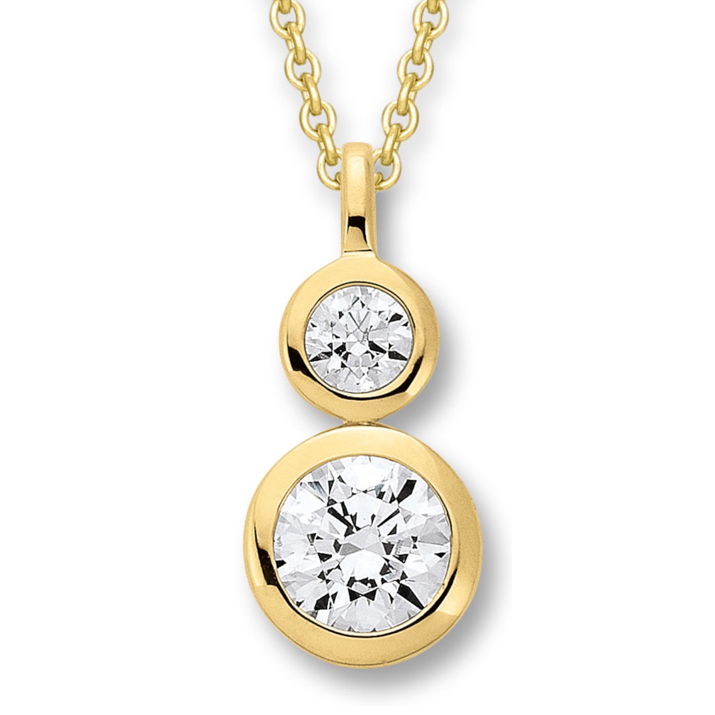 Zirkonia Anhänger aus 333 Gelbgold