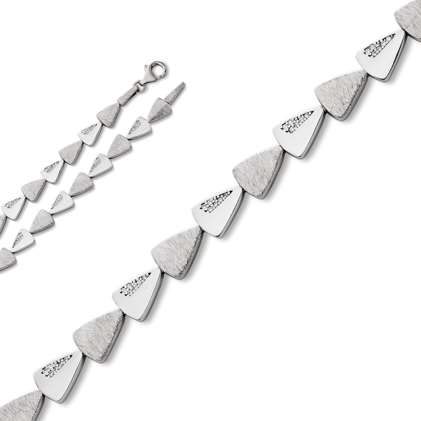 One Element  Zirkonia Halskette aus 925 Silber