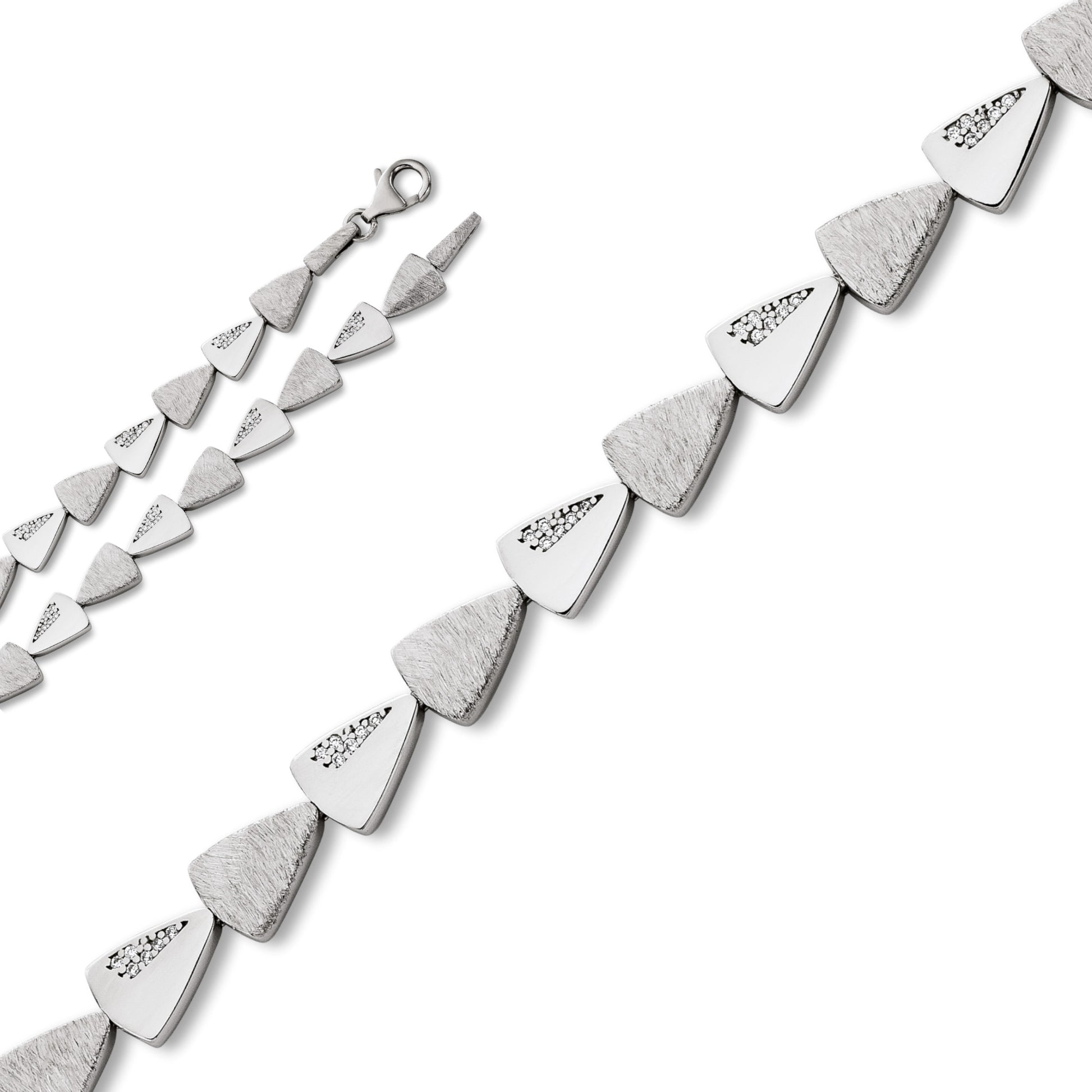 One Element  Zirkonia Halskette aus 925 Silber