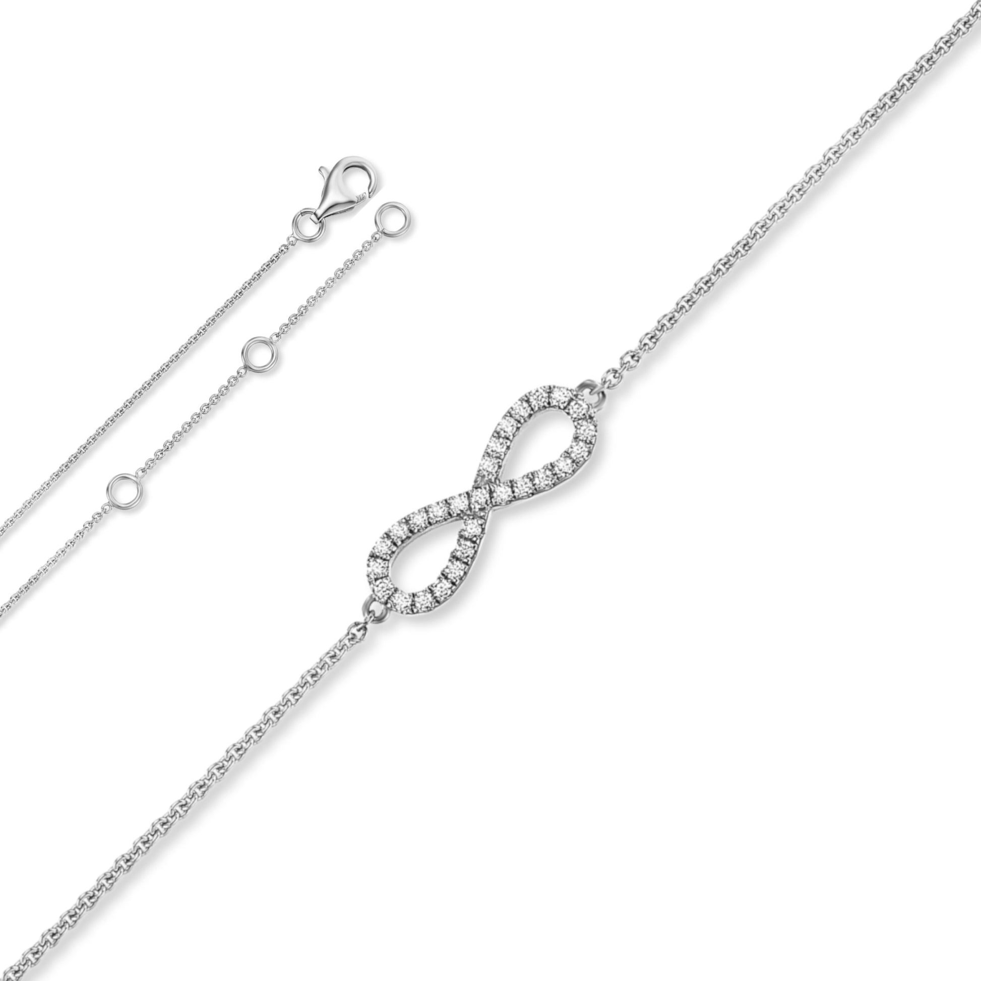 One Element  Zirkonia Infinity Halskette aus 925 Silber  45 cm