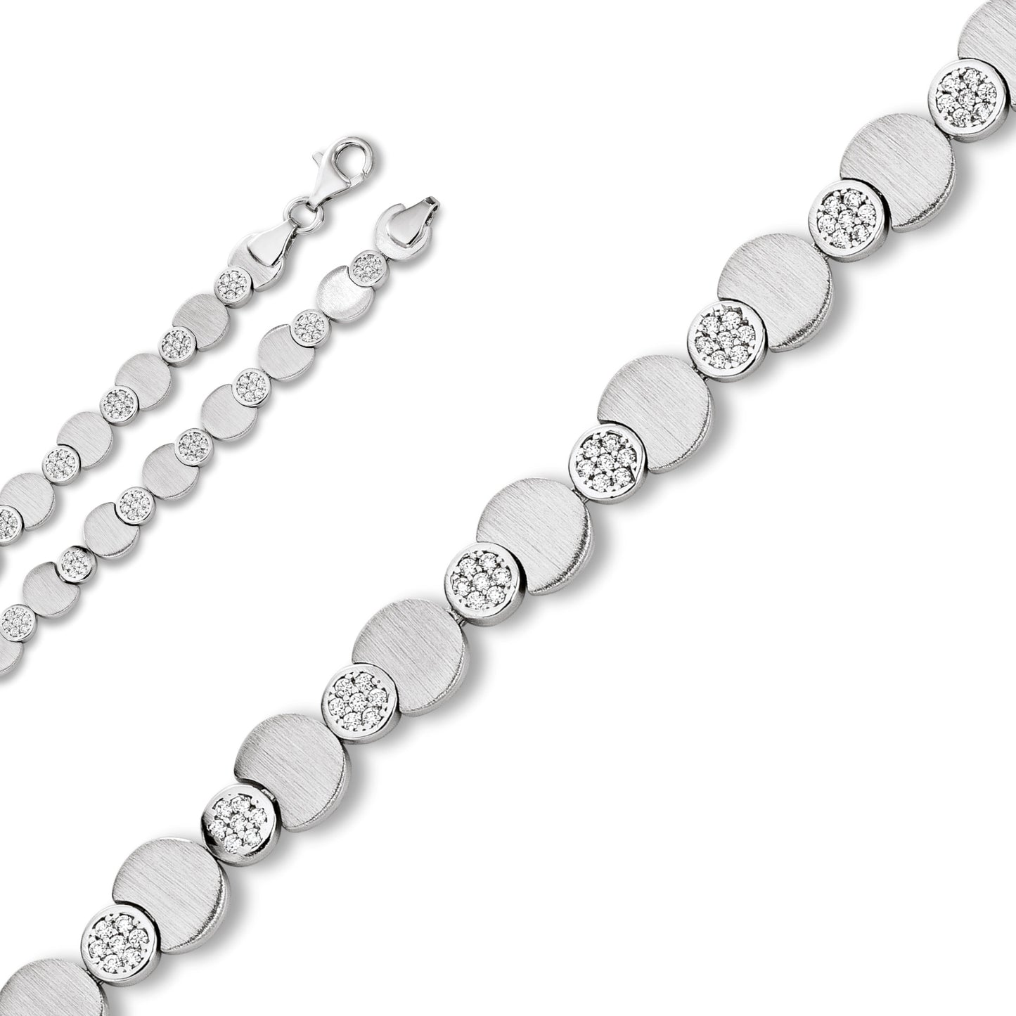 One Element  Zirkonia Halskette aus 925 Silber