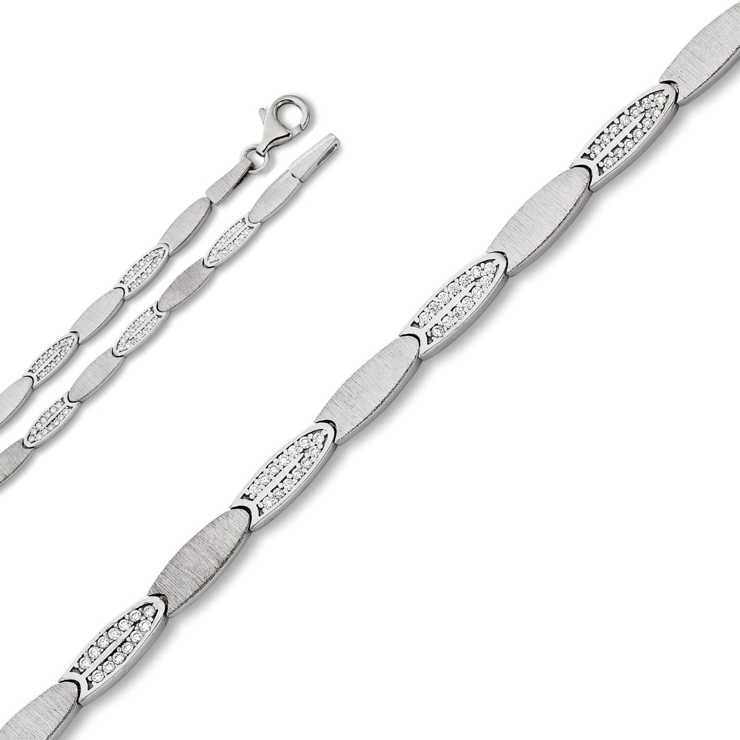 One Element  Zirkonia Halskette aus 925 Silber