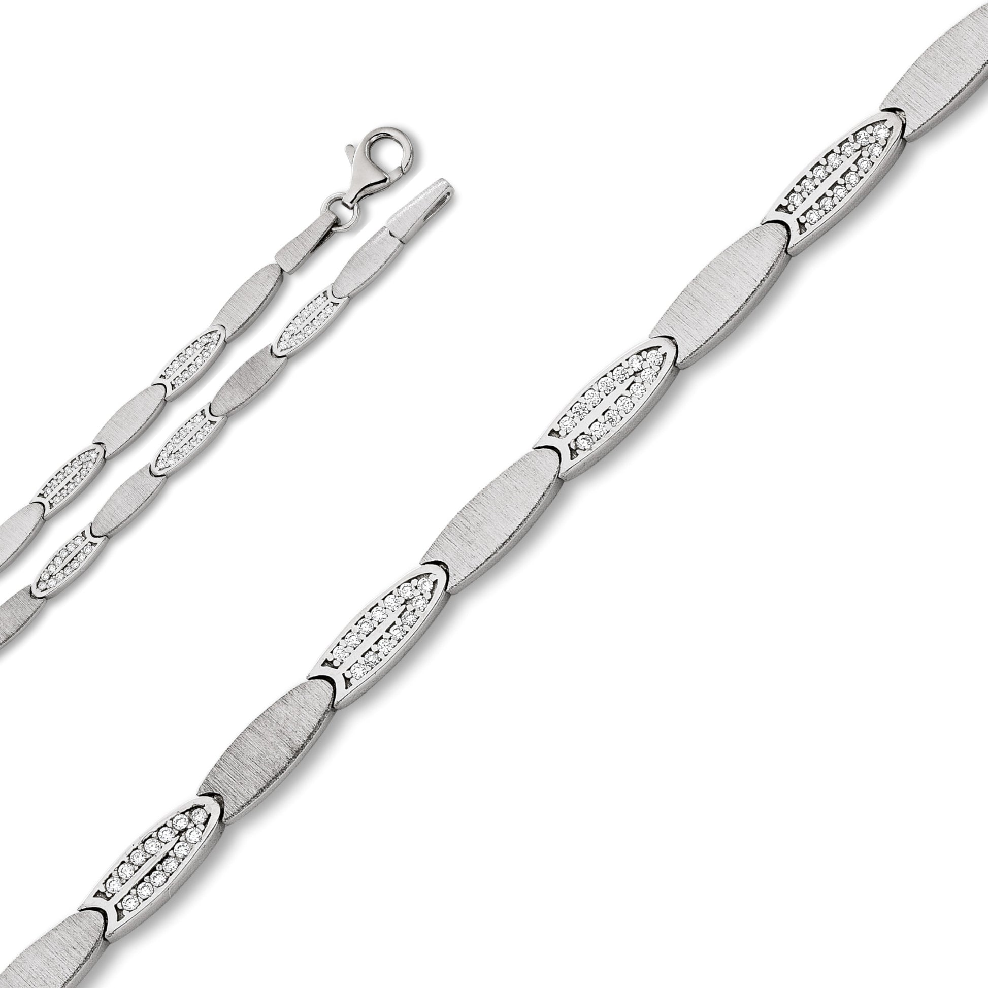 One Element  Zirkonia Halskette aus 925 Silber