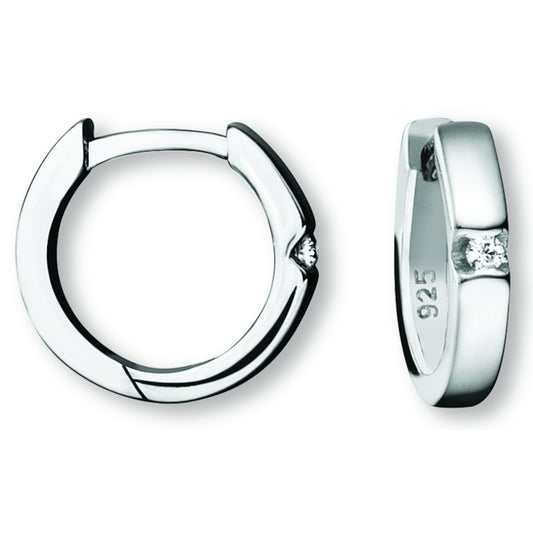 One Element  Zirkonia Ohrringe  Creolen aus 925 Silber