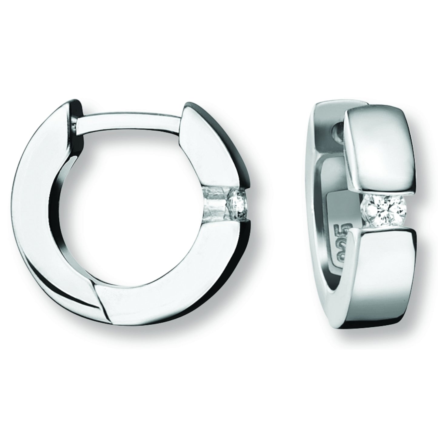 One Element  Zirkonia Ohrringe  Creolen aus 925 Silber