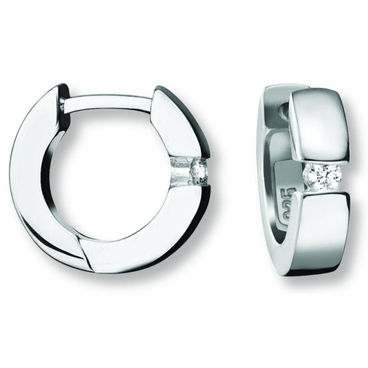 One Element  Zirkonia Ohrringe  Creolen aus 925 Silber