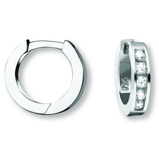 One Element  Zirkonia Ohrringe  Creolen aus 925 Silber