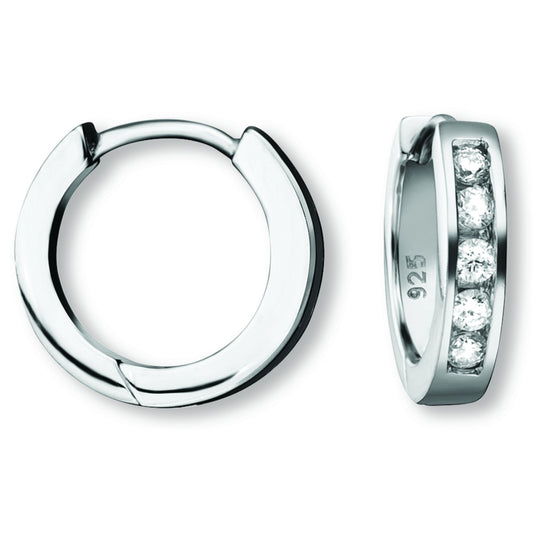 One Element  Zirkonia Ohrringe  Creolen aus 925 Silber