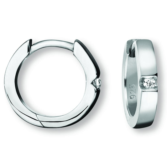 One Element  Zirkonia Ohrringe  Creolen aus 925 Silber