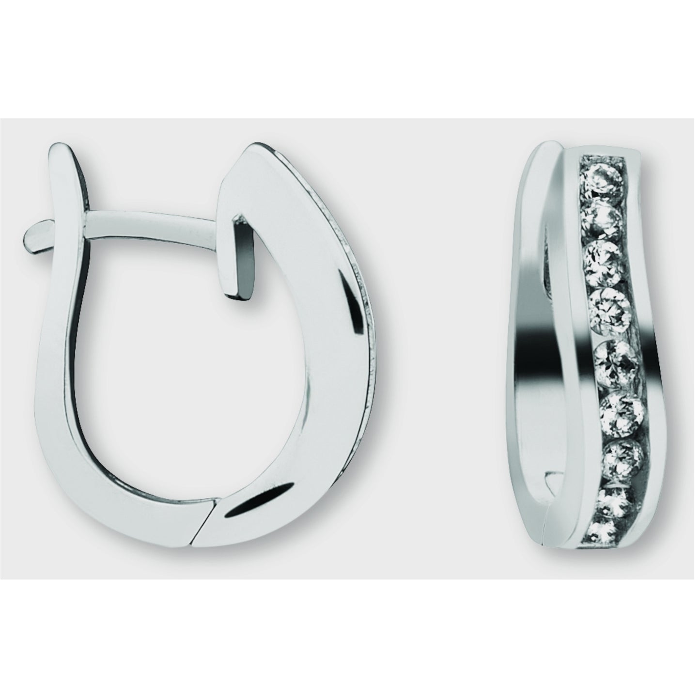 One Element  Zirkonia Ohrringe  Creolen aus 925 Silber