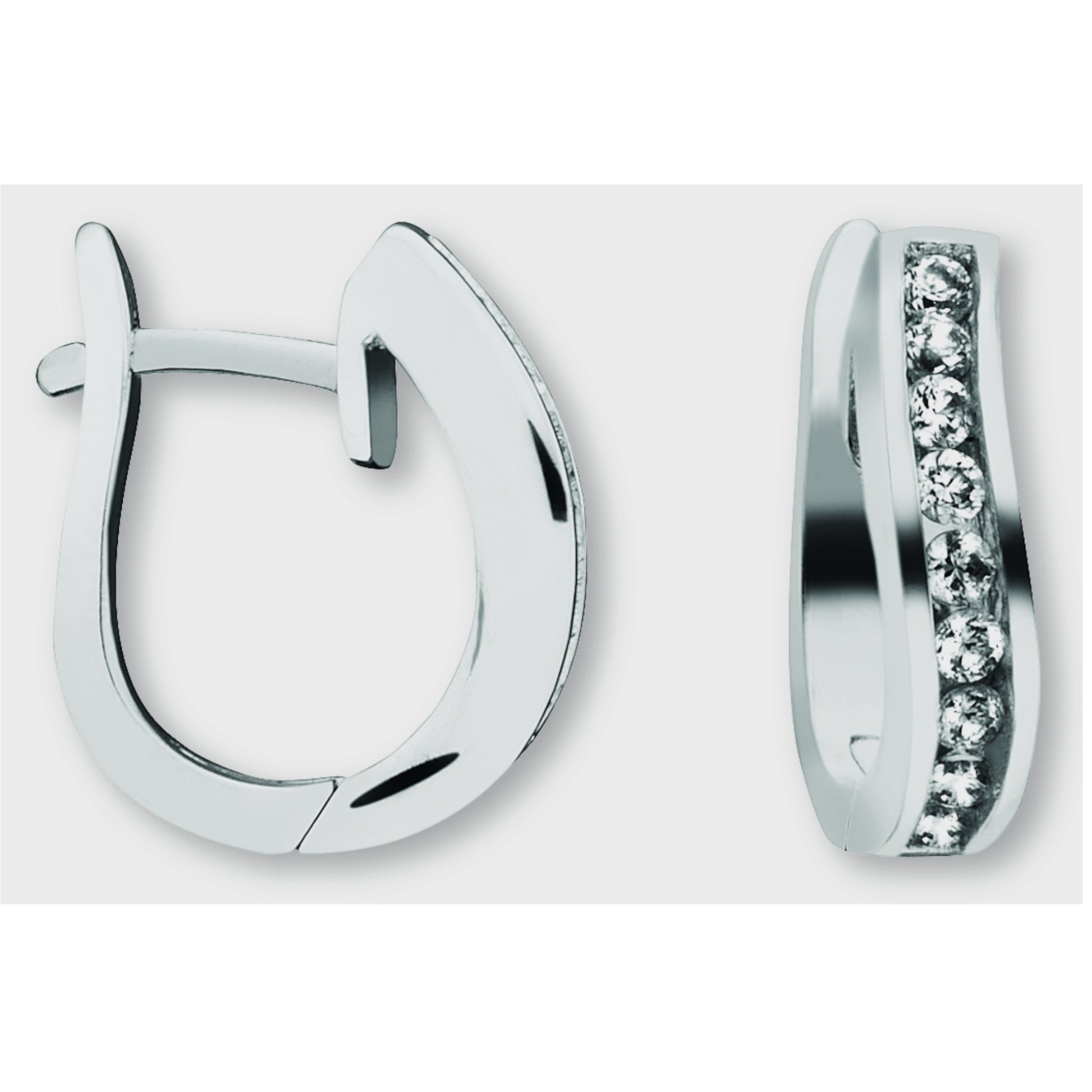 One Element  Zirkonia Ohrringe  Creolen aus 925 Silber
