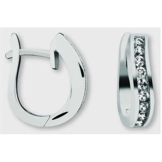 One Element  Zirkonia Ohrringe  Creolen aus 925 Silber