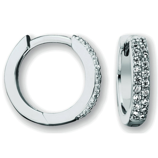 One Element  Zirkonia Ohrringe  Creolen aus 925 Silber