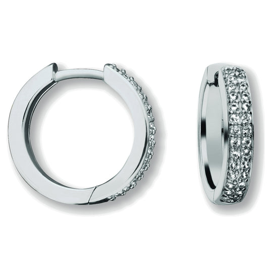 One Element  Zirkonia Ohrringe  Creolen aus 925 Silber