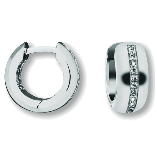 One Element  Zirkonia Ohrringe  Creolen aus 925 Silber