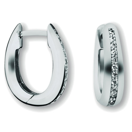 One Element  Zirkonia Ohrringe  Creolen aus 925 Silber