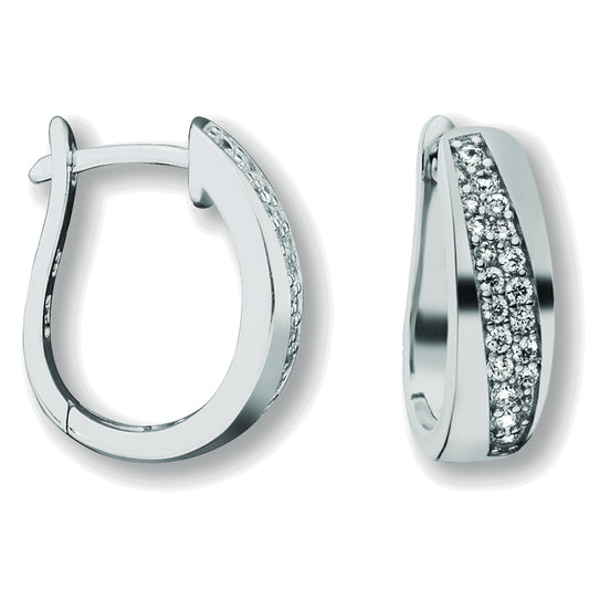 One Element  Zirkonia Ohrringe  Creolen aus 925 Silber