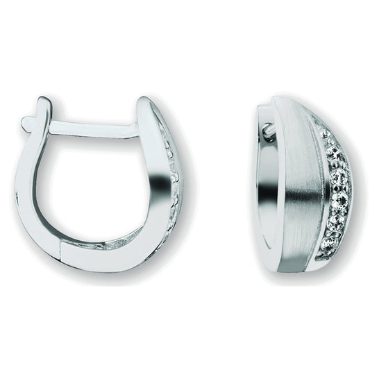 One Element  Zirkonia Ohrringe  Creolen aus 925 Silber