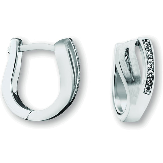 One Element  Zirkonia Ohrringe  Creolen aus 925 Silber