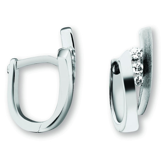 One Element  Zirkonia Ohrringe  Creolen aus 925 Silber
