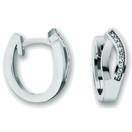 One Element  Zirkonia Ohrringe  Creolen aus 925 Silber