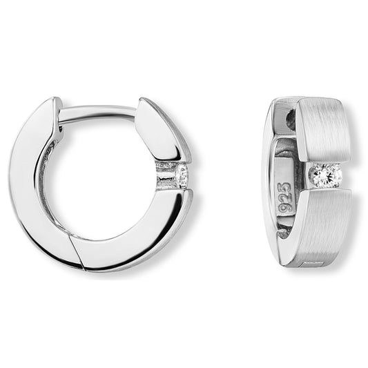 One Element  Zirkonia Ohrringe  Creolen aus 925 Silber
