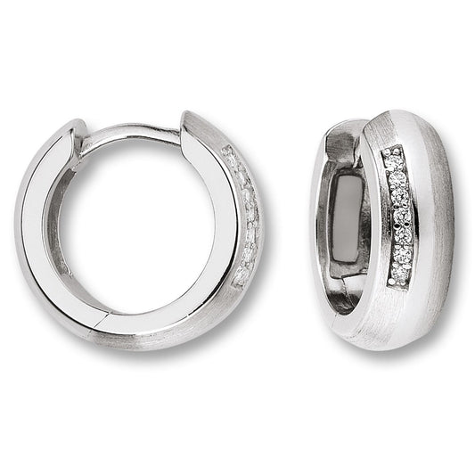 One Element  Zirkonia Ohrringe  Creolen aus 925 Silber
