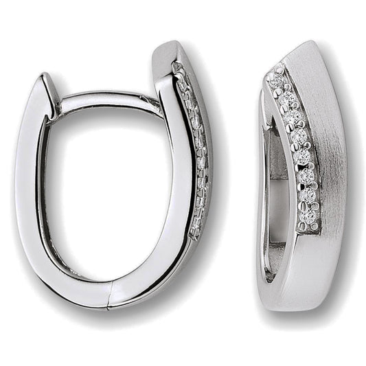 One Element  Zirkonia Ohrringe  Creolen aus 925 Silber