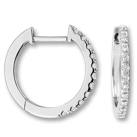 Zirkonia Ohrringe   Creolen aus 925 Silber
