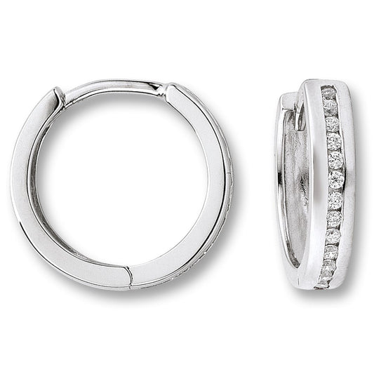 One Element  Zirkonia Ohrringe  Creolen aus 925 Silber