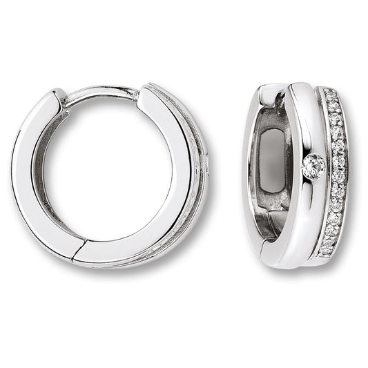 One Element  Zirkonia Ohrringe  Creolen aus 925 Silber
