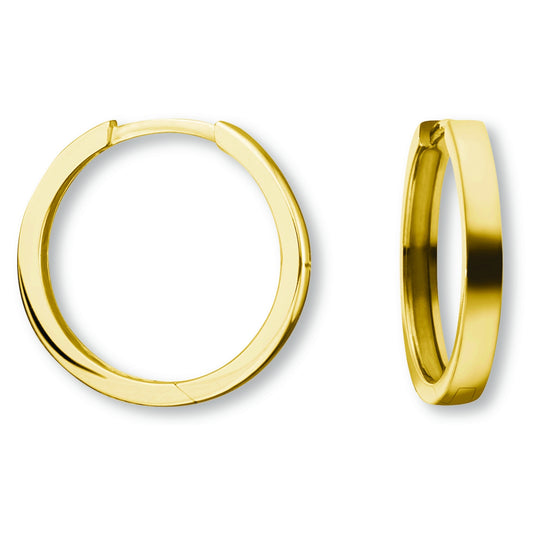 One Element  Ohrringe  Creolen aus 585 Gelbgold Ø 16,0 x 2,0 mm