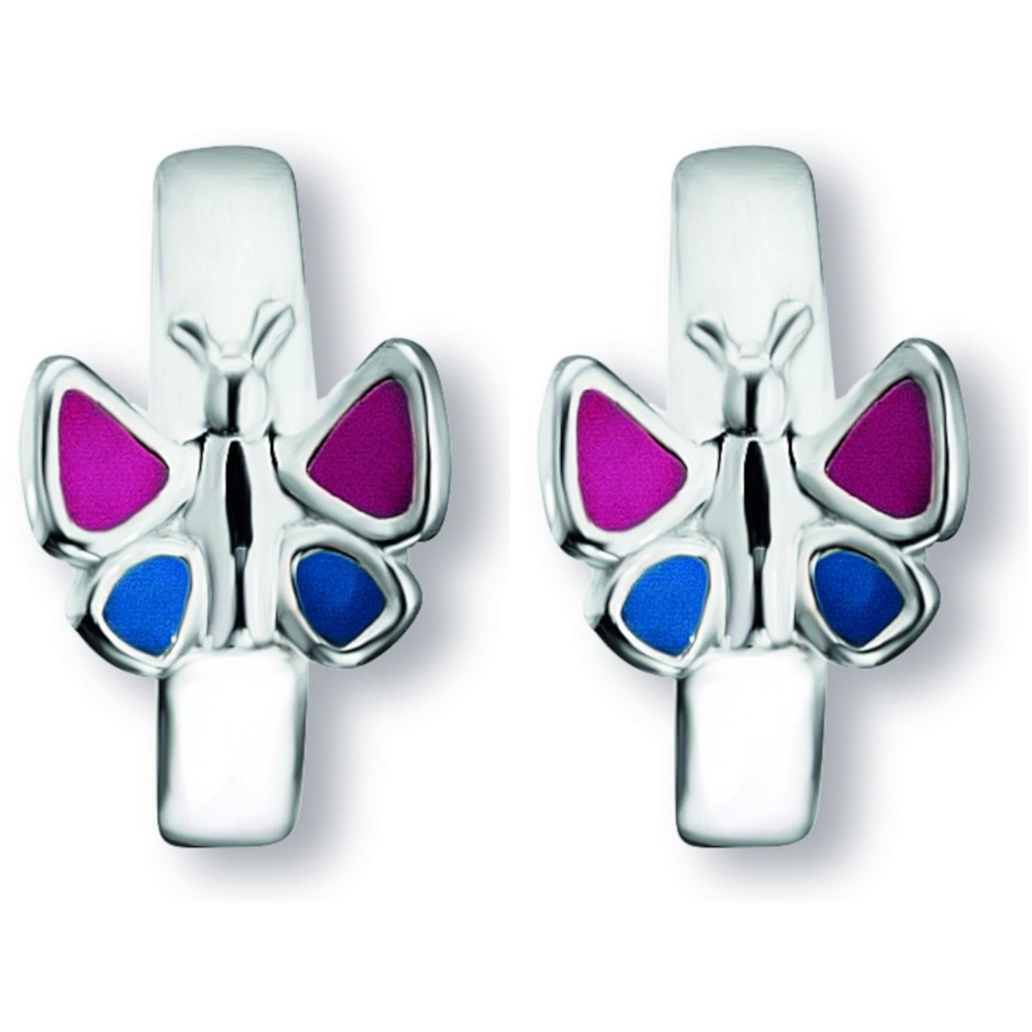 One Element  Schmetterling Ohrringe  Creolen aus 925 Silber