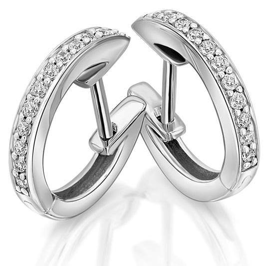 0.08 ct  Diamant Brillant Spannfassung Ring aus 585 Weißgold