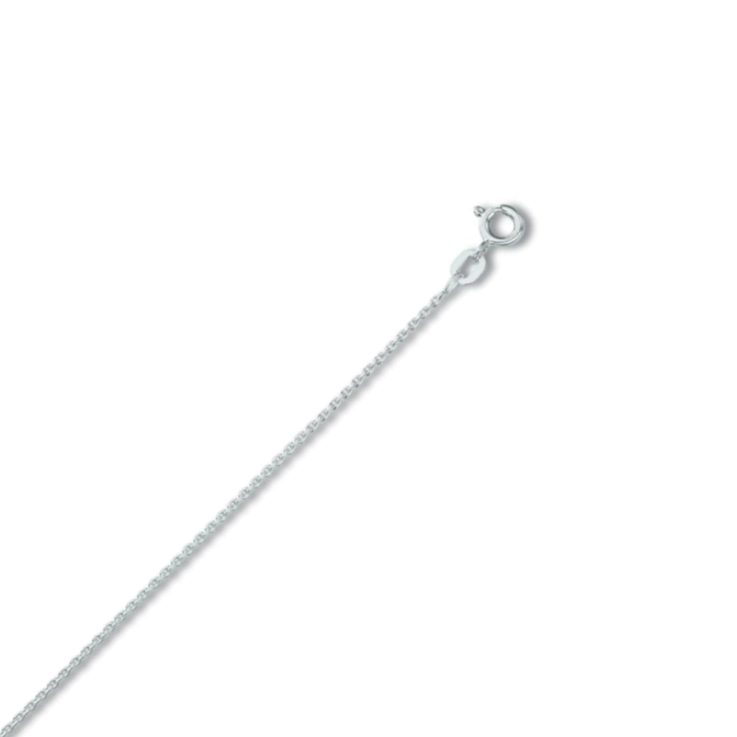 One Element  Halskette Rundankerkette aus 585 Weißgold Ø 1,2 mm