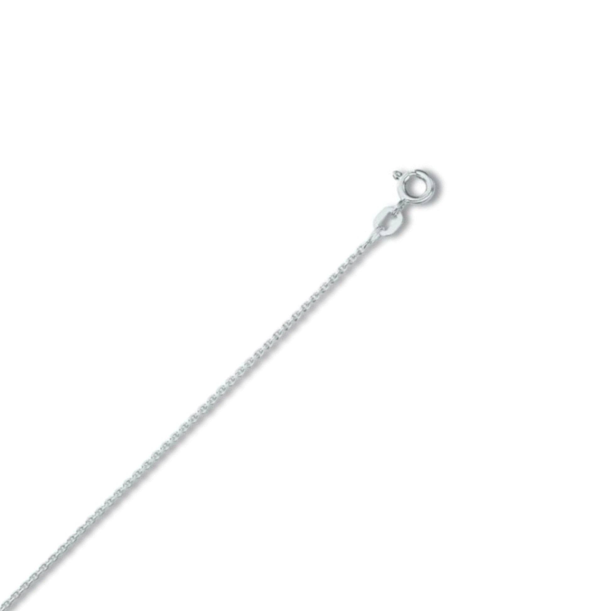 One Element  Halskette Rundankerkette aus 585 Weißgold Ø 1,2 mm