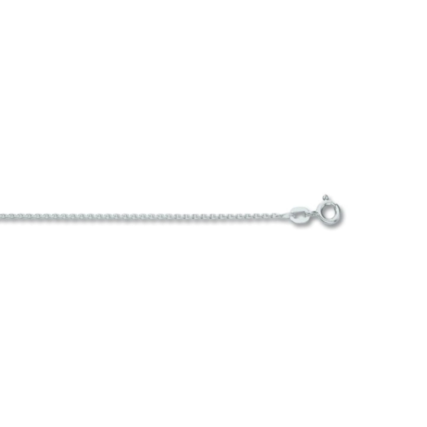 Halskette Rundankerkette aus 585 Weißgold  Ø 1,2 mm