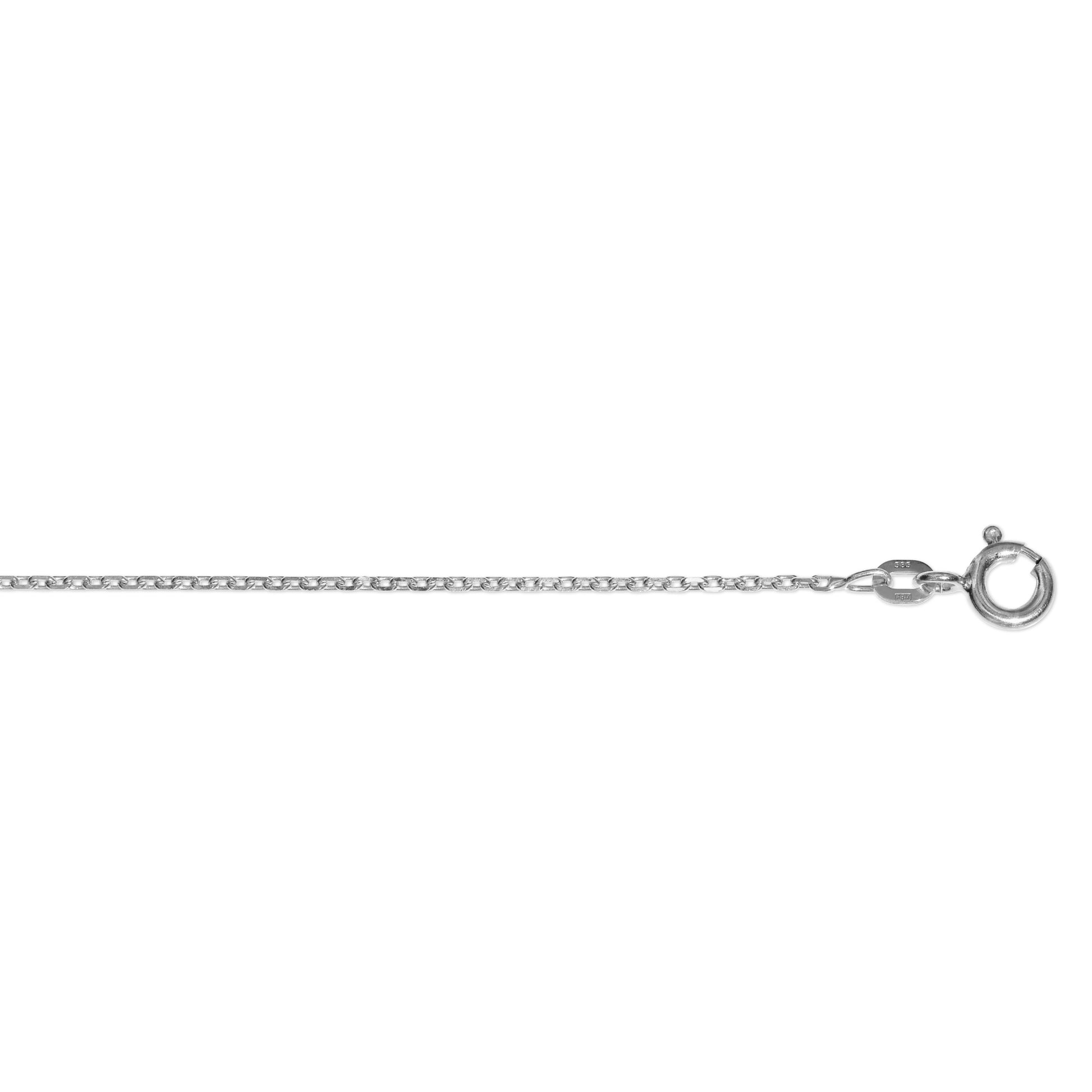One Element  Halskette Rundankerkette aus 333 Weißgold Ø 1,3 mm