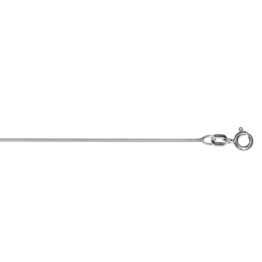 One Element  Halskette Schlangenkette aus 333 Weißgold Ø 0,9 mm
