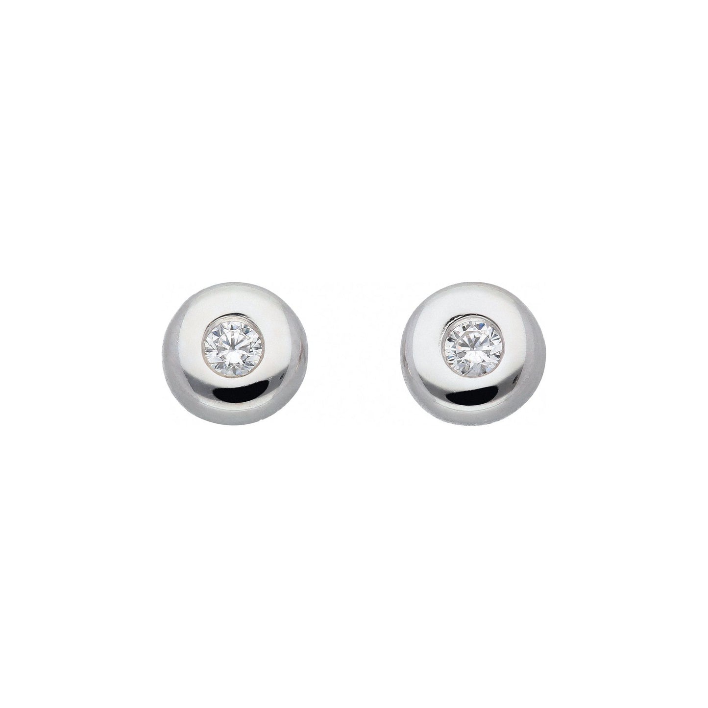 Adelia´s 925 Silber Ohrringe   Ohrstecker mit Zirkonia Ø 4,4 mm