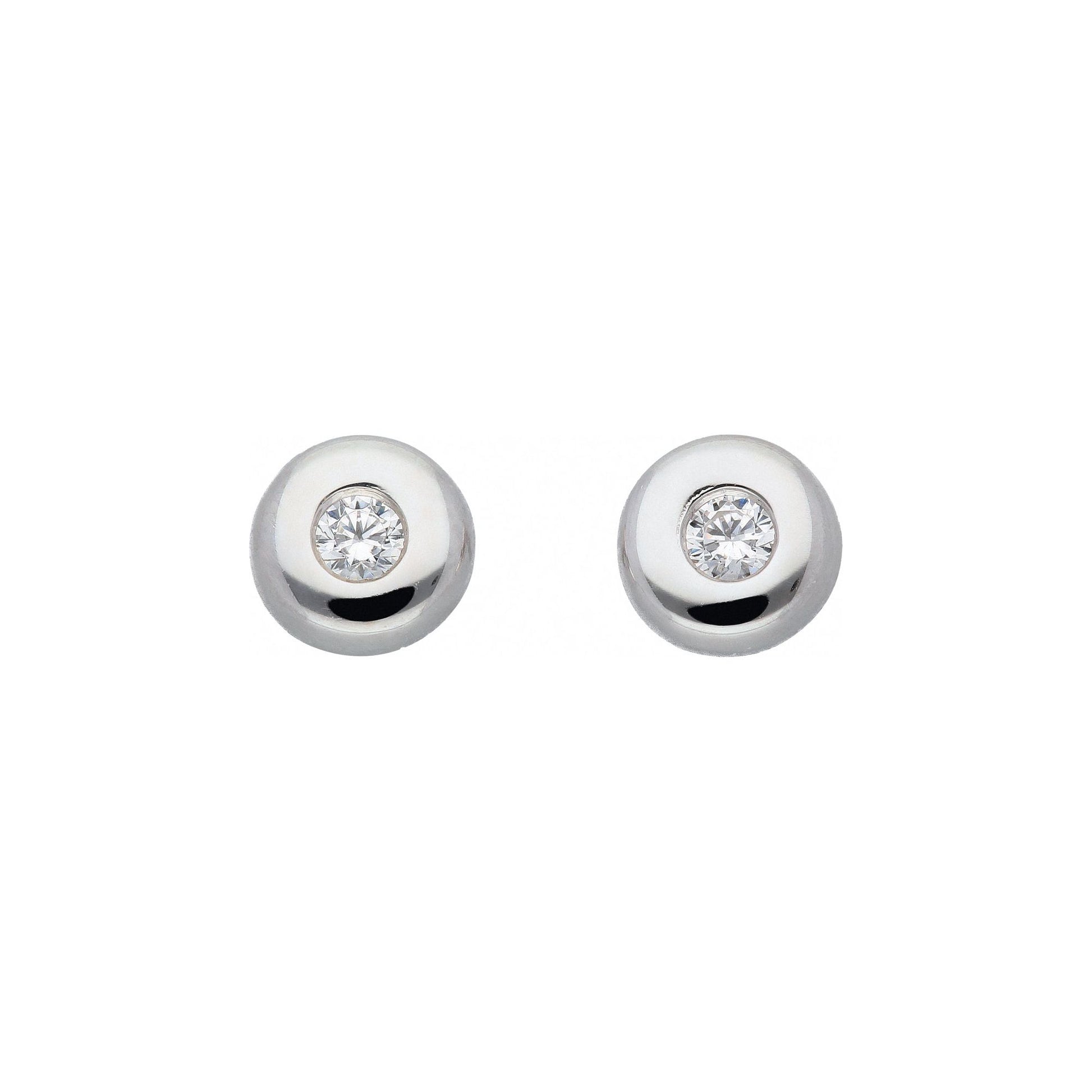 Adelia´s 925 Silber Ohrringe   Ohrstecker mit Zirkonia Ø 4,4 mm