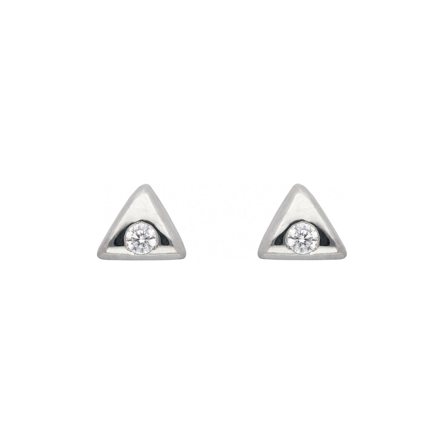 Adelia´s 925 Silber Ohrringe   Ohrstecker dreieckig mit Zirkonia