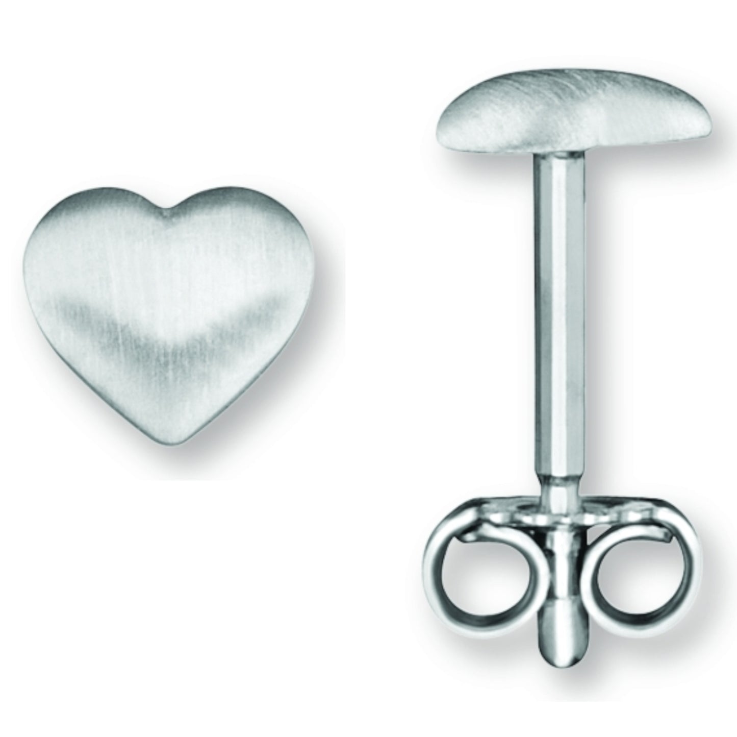 Herz Ohrringe   Ohrstecker aus 925 Silber